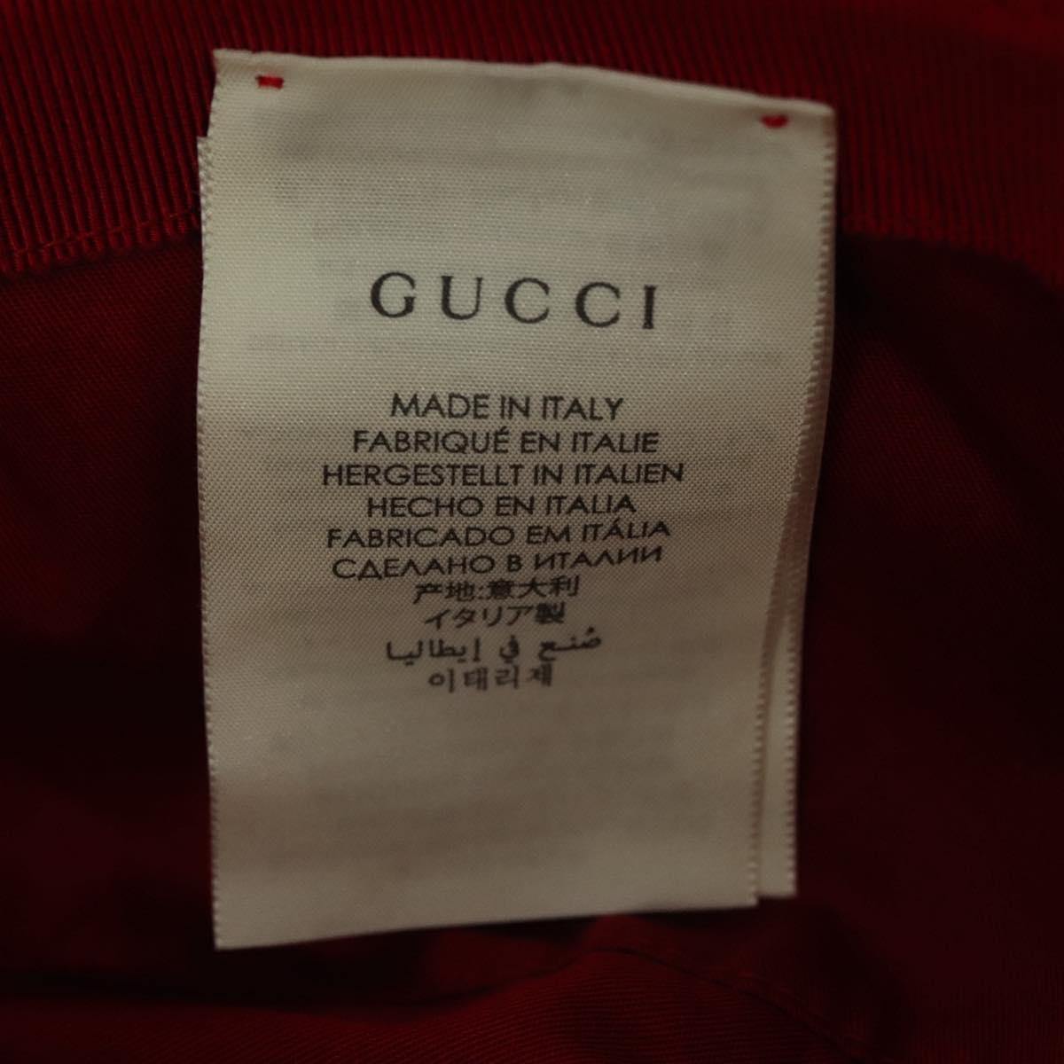 GUCCI GG Canvas Web Sherry Line Hat M Beige Red Green 411790 Auth yk19494