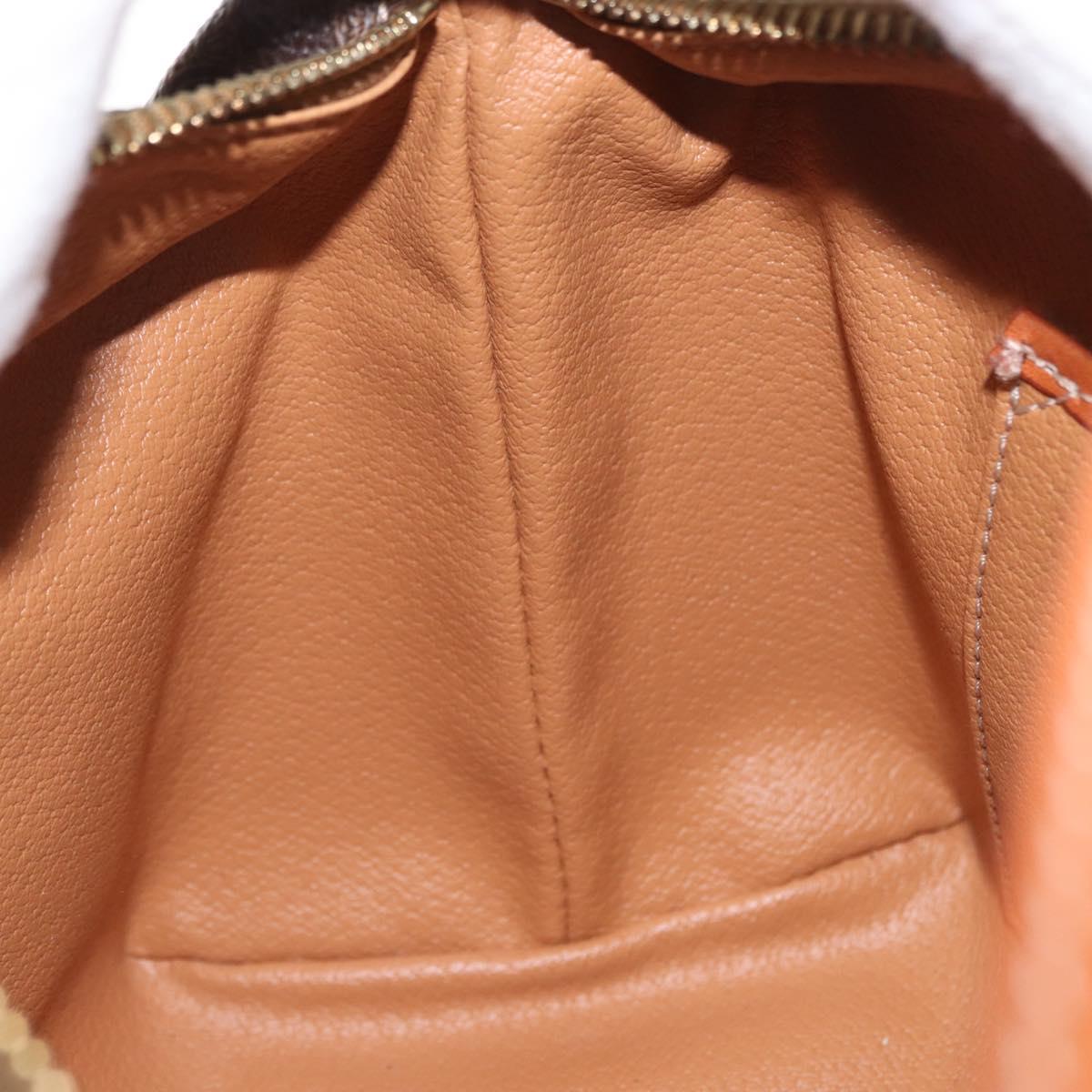 CELINE Macadam Canvas Hand Bag PVC Leather Brown Gold Auth yk19506V