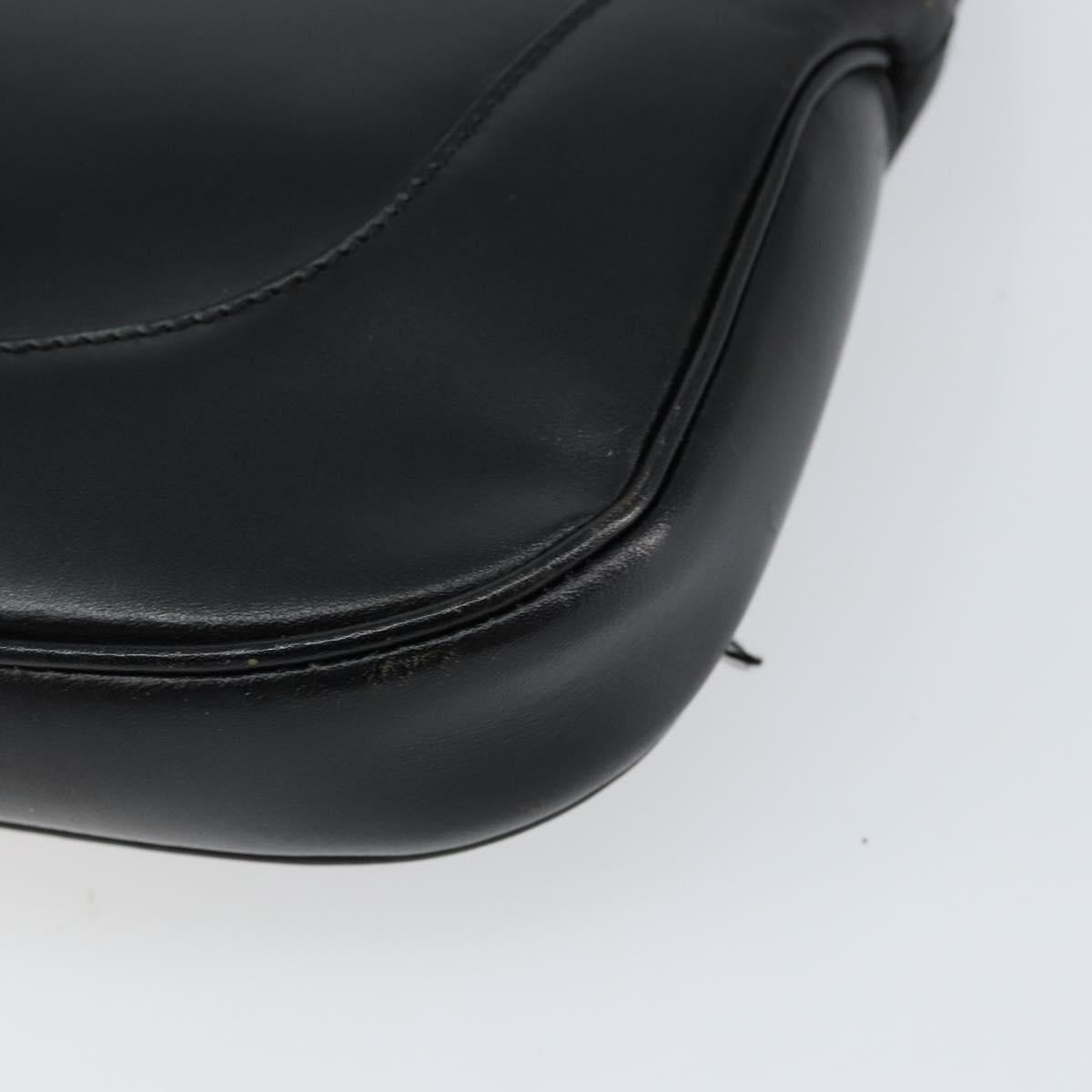GUCCI Jackie Shoulder Bag Leather Black Silver 001 3306 Auth yk19516