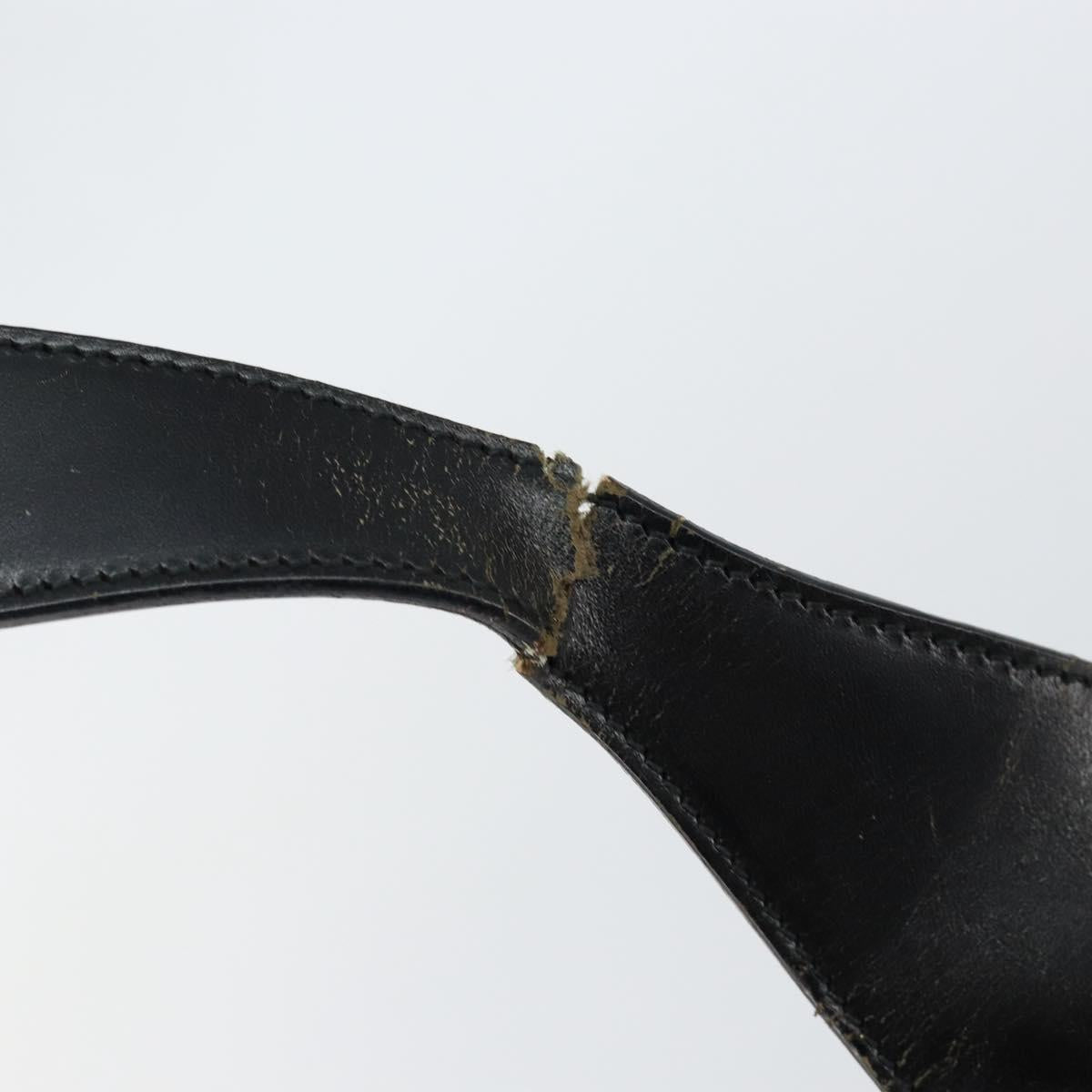 GUCCI Jackie Shoulder Bag Leather Black Silver 001 3306 Auth yk19516