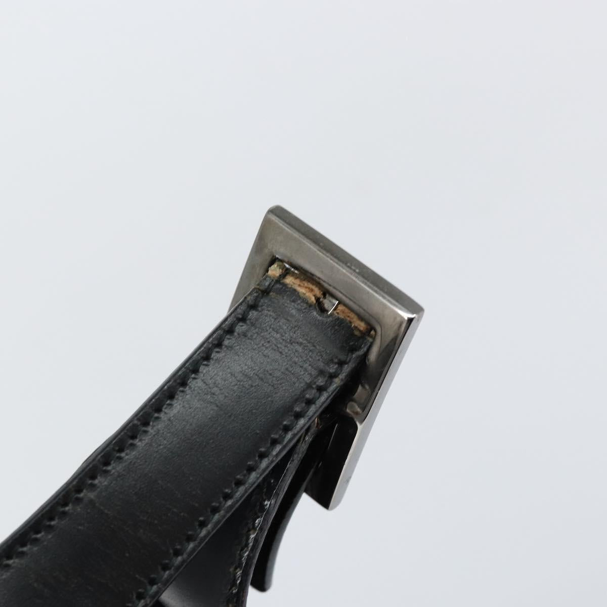 GUCCI Jackie Shoulder Bag Leather Black Silver 001 3306 Auth yk19516