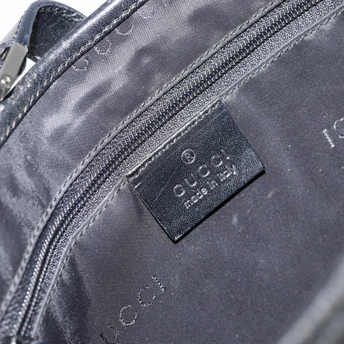 GUCCI Jackie Shoulder Bag Leather Black Silver 001 3306 Auth yk19516