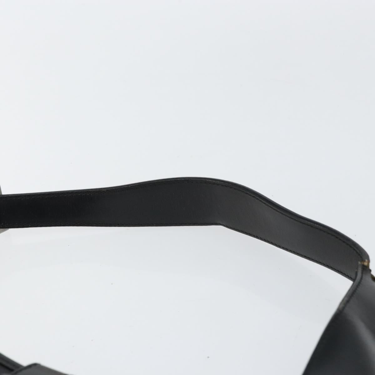 GUCCI Jackie Shoulder Bag Leather Black Silver 001 3306 Auth yk19516