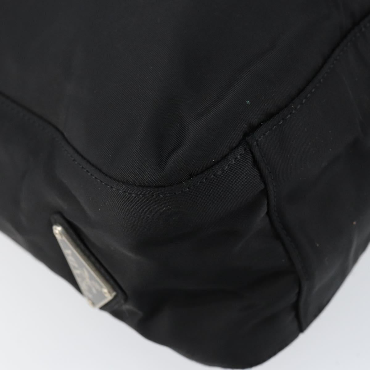 PRADA Shoulder Bag Nylon Black Silver Auth yk19522