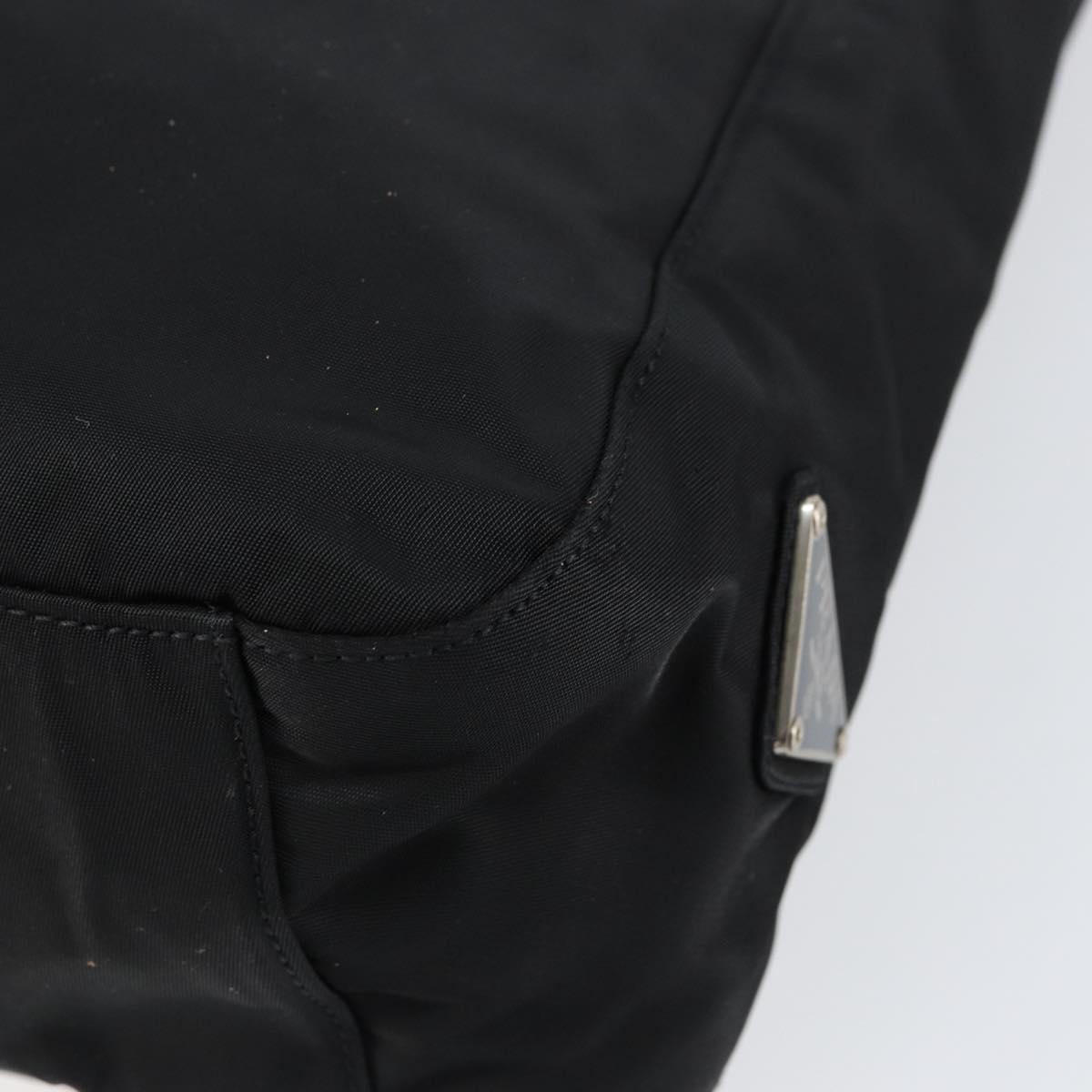 PRADA Shoulder Bag Nylon Black Silver Auth yk19522