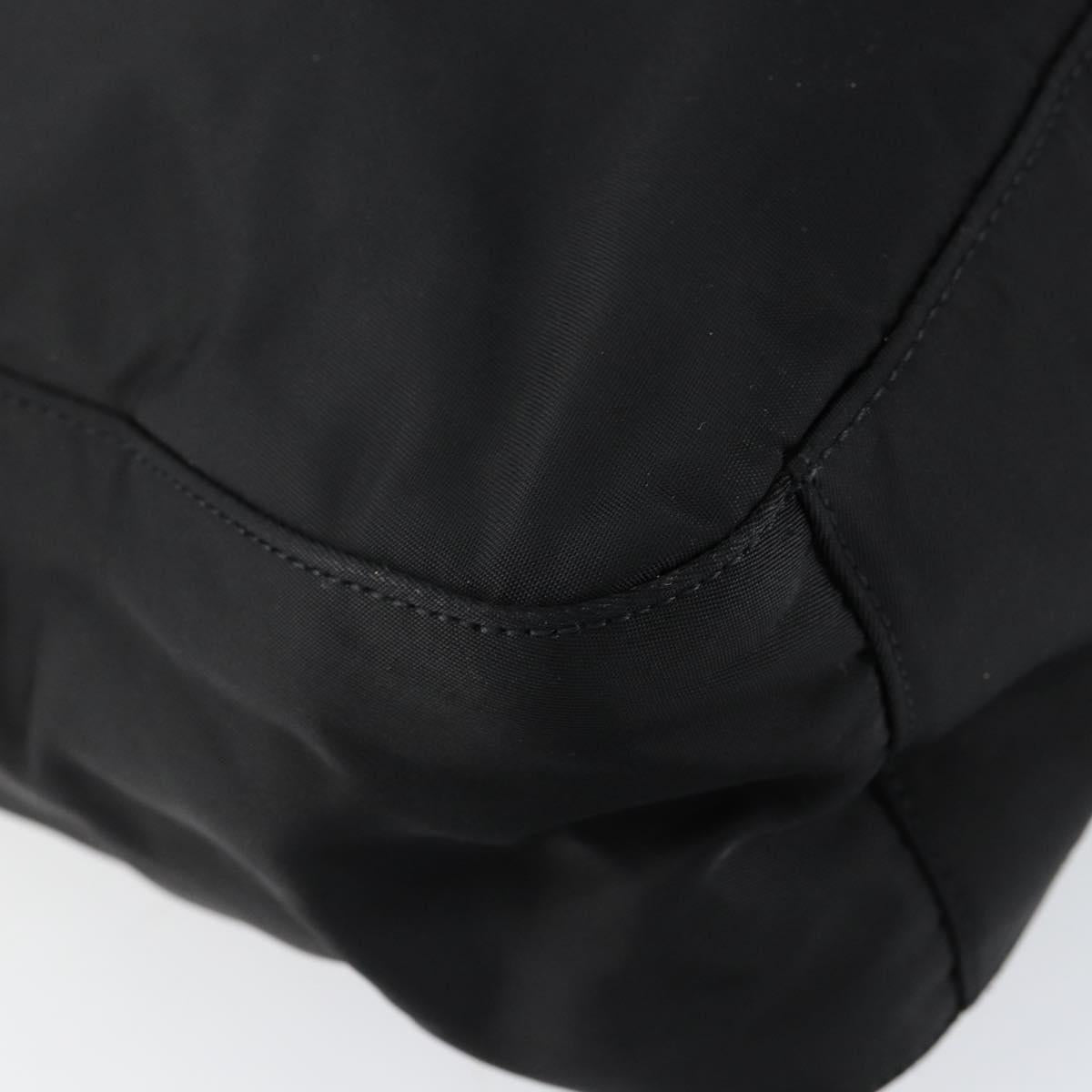 PRADA Shoulder Bag Nylon Black Silver Auth yk19522