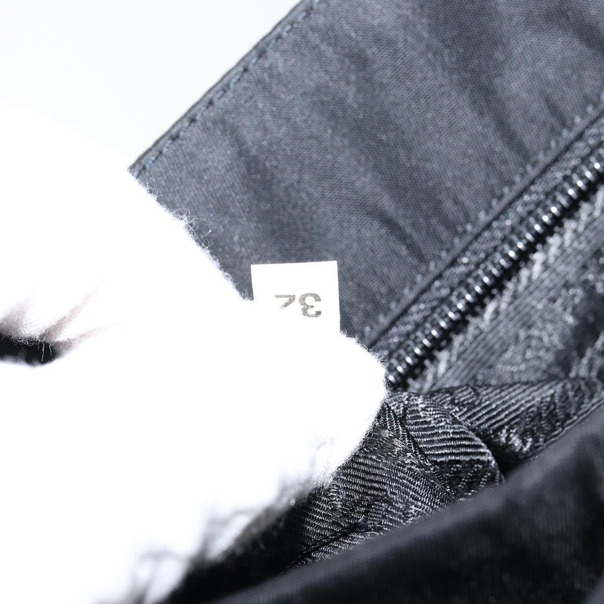 PRADA Shoulder Bag Nylon Black Silver Auth yk19522