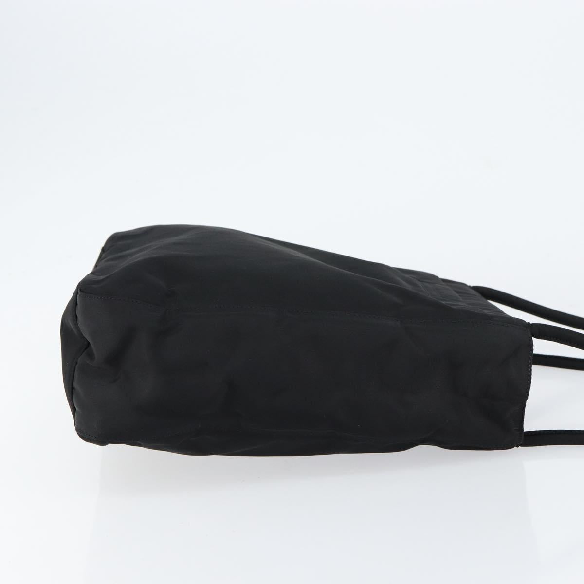 PRADA Shoulder Bag Nylon Black Silver Auth yk19522