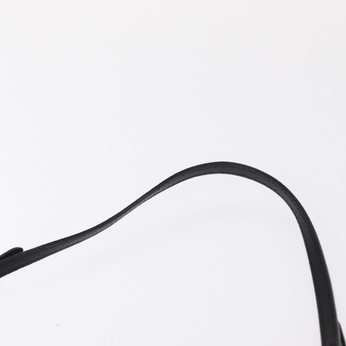 Jimmy Choo Turita Chain Shoulder Bag Satin Black Silver Auth yk19524