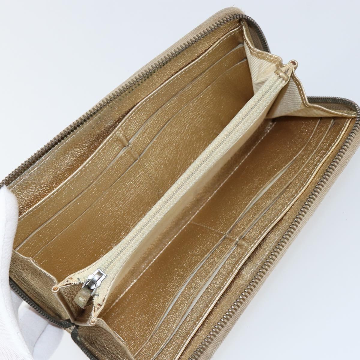 CHANEL 2.55 Matelasse Long Wallet Lamb Skin Gold CC Auth yk19525