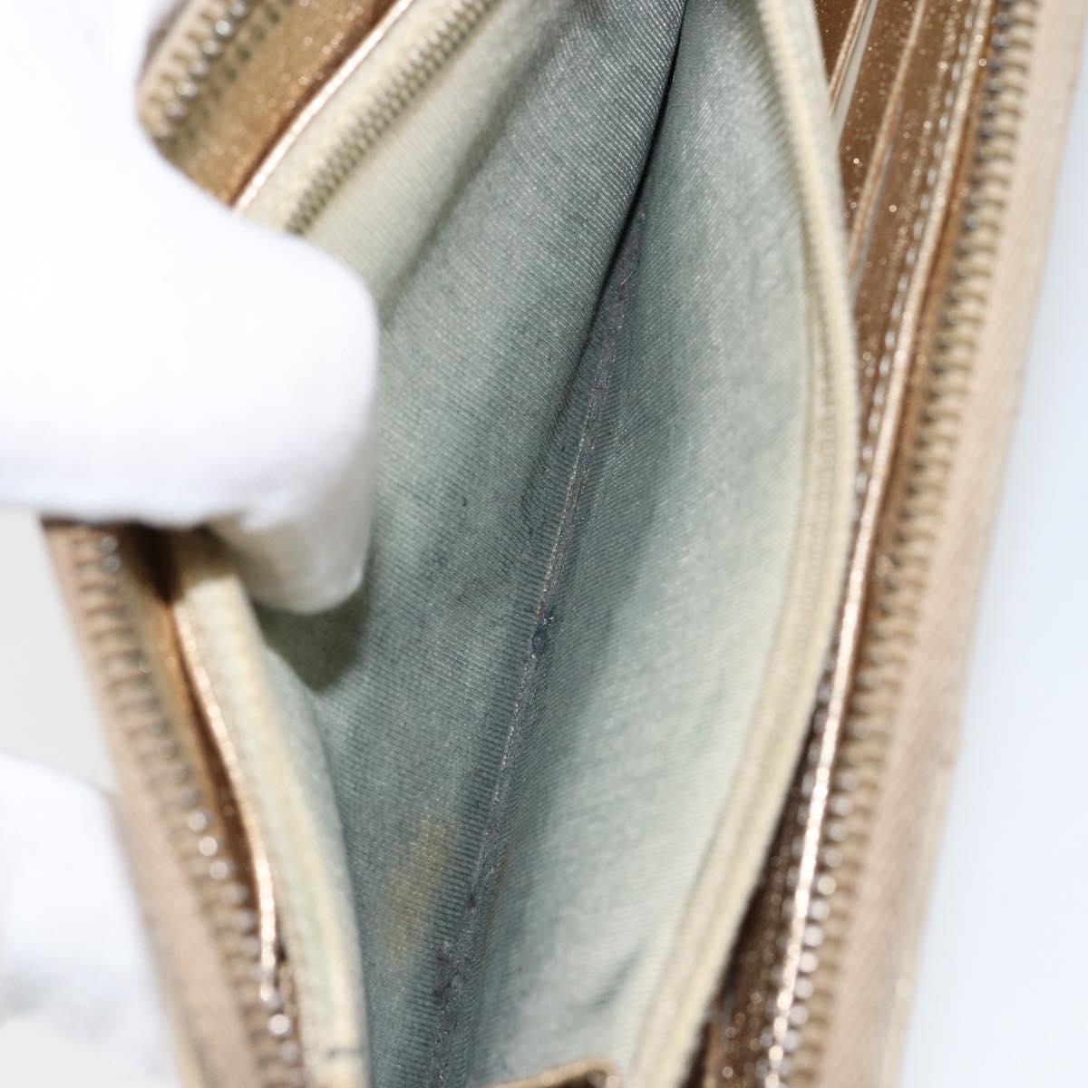 CHANEL 2.55 Matelasse Long Wallet Lamb Skin Gold CC Auth yk19525