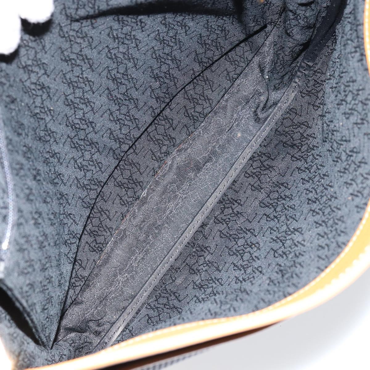 SAINT LAURENT Shoulder Bag Leather Beige Gold Auth yk19534