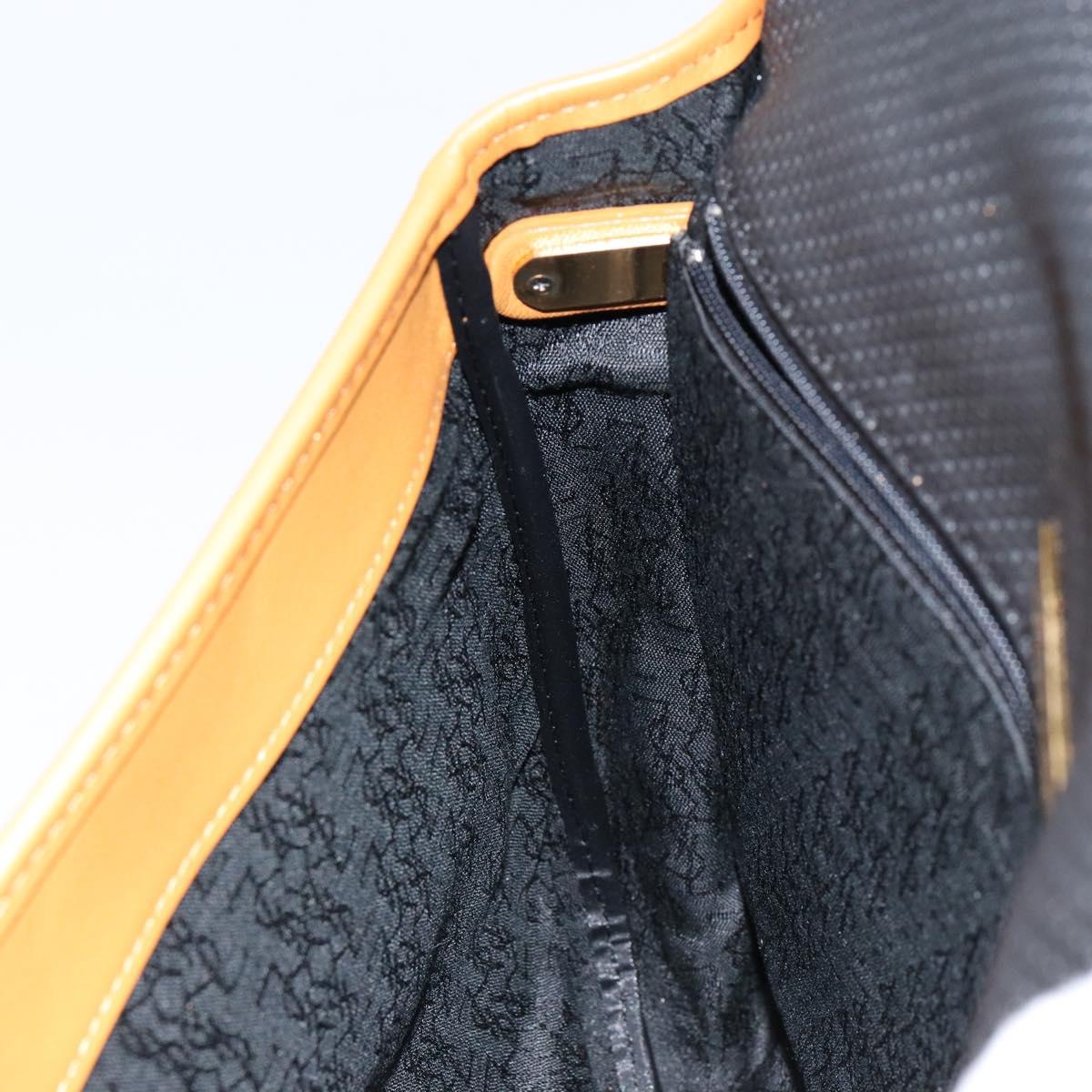 SAINT LAURENT Shoulder Bag Leather Beige Gold Auth yk19534