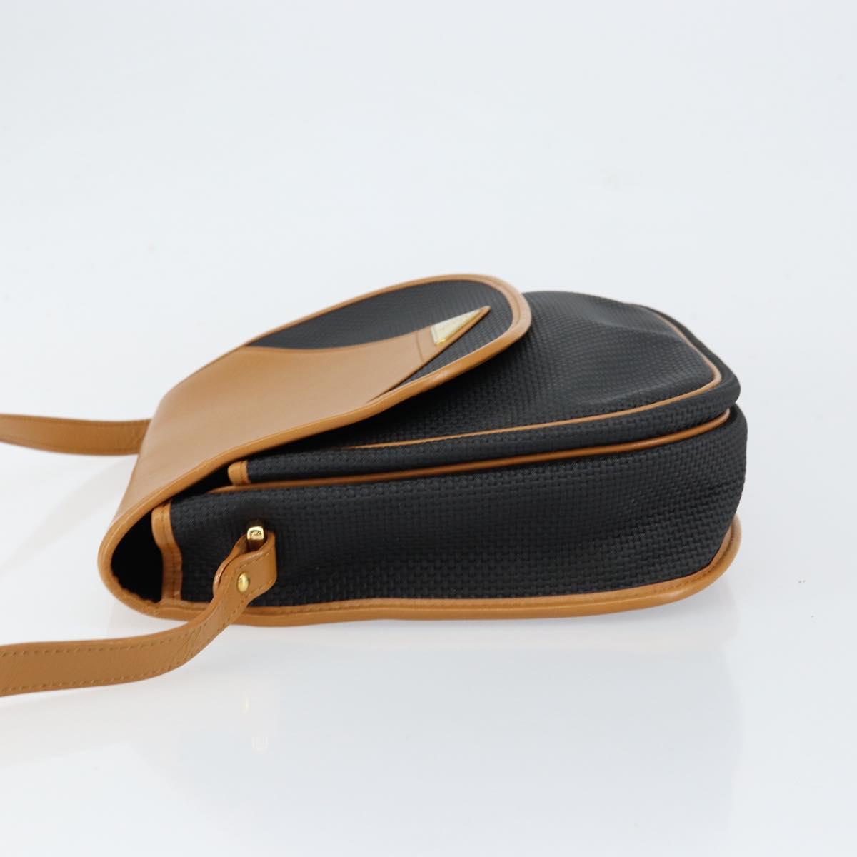 SAINT LAURENT Shoulder Bag Leather Beige Gold Auth yk19534