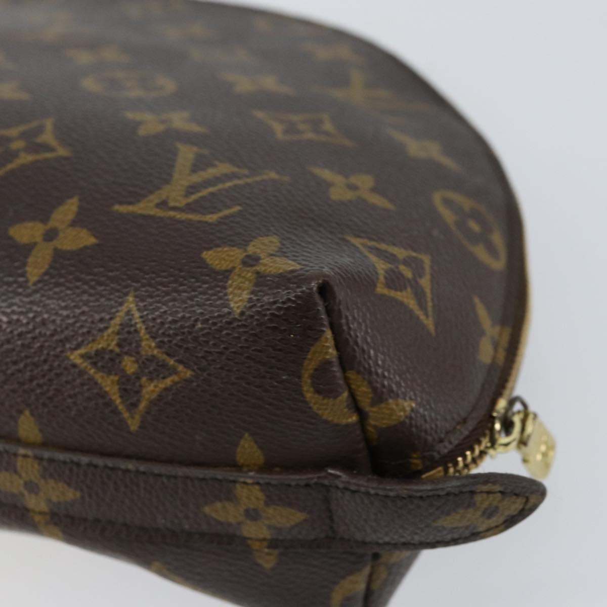 LOUIS VUITTON Monogram Trousse Demi Ronde Cosmetic Pouch M47520 LV Auth yk19536