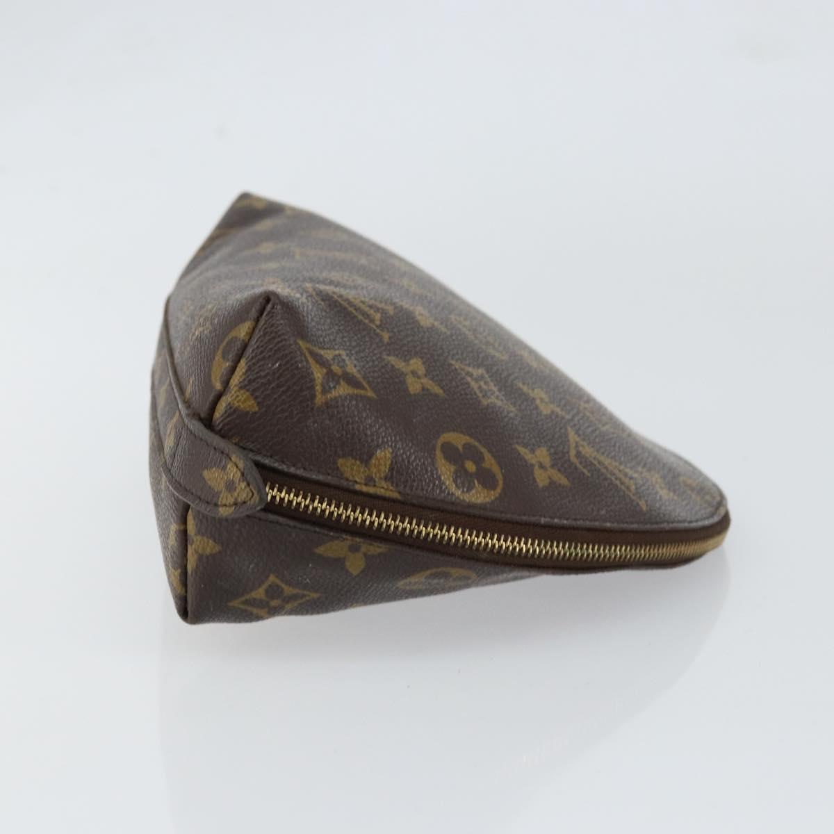 LOUIS VUITTON Monogram Trousse Demi Ronde Cosmetic Pouch M47520 LV Auth yk19536