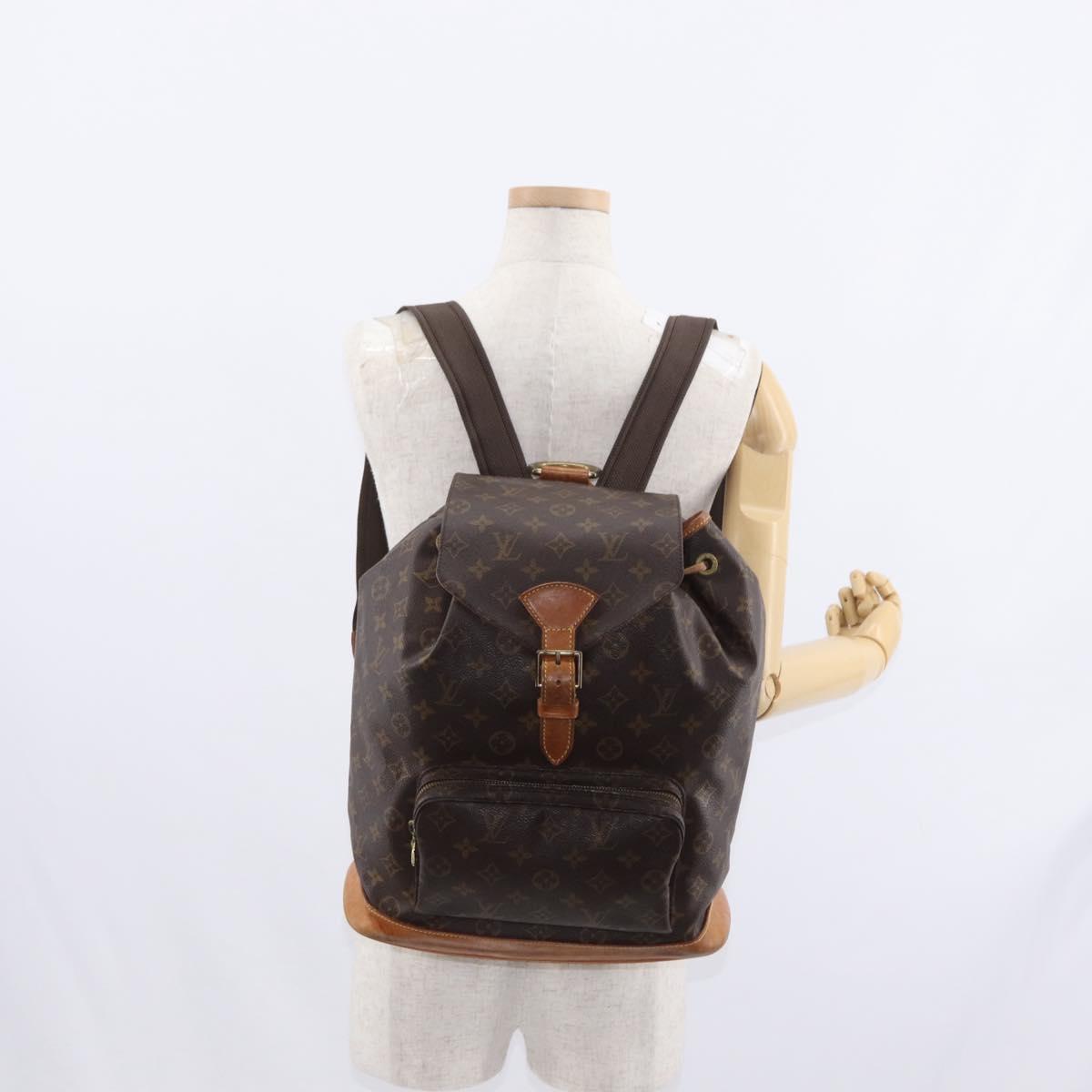 LOUIS VUITTON Monogram Montsouris GM Backpack M51135 LV Auth yk19537