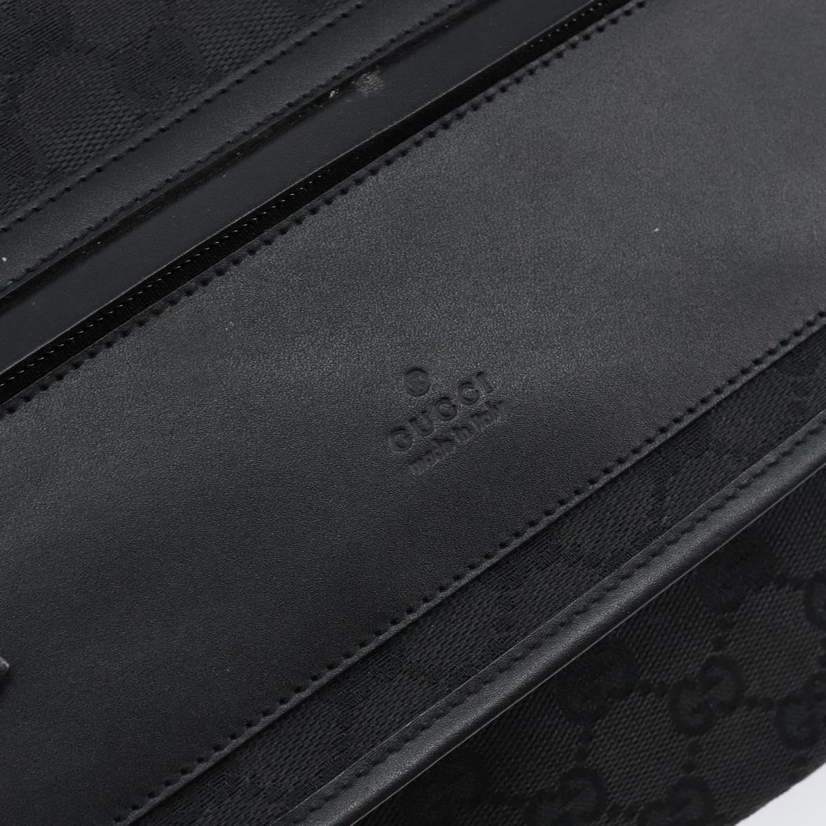 GUCCI GG Canvas Shoulder Bag Black Silver 28562 Auth yk19546