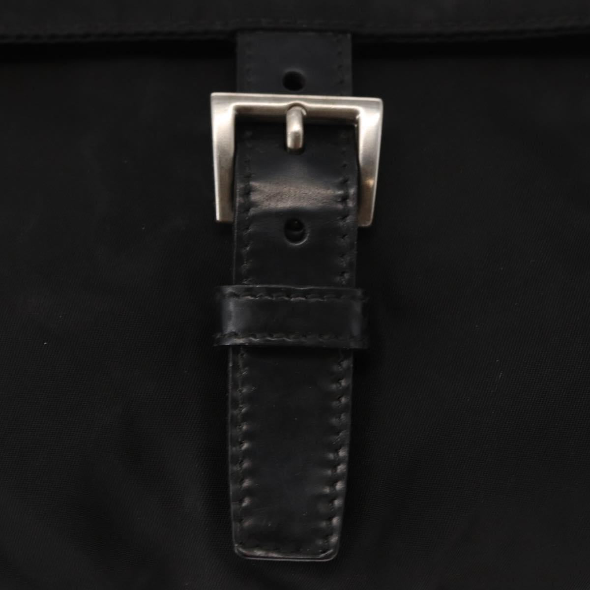 PRADA Shoulder Bag Nylon Black Silver Auth yk19551