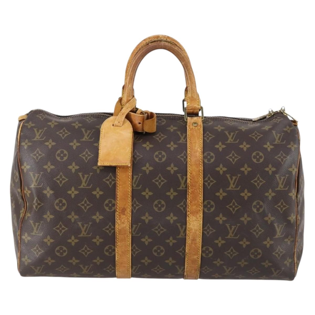 LOUIS VUITTON Monogram Keepall 45 Boston Bag M41428 LV Auth yk19560