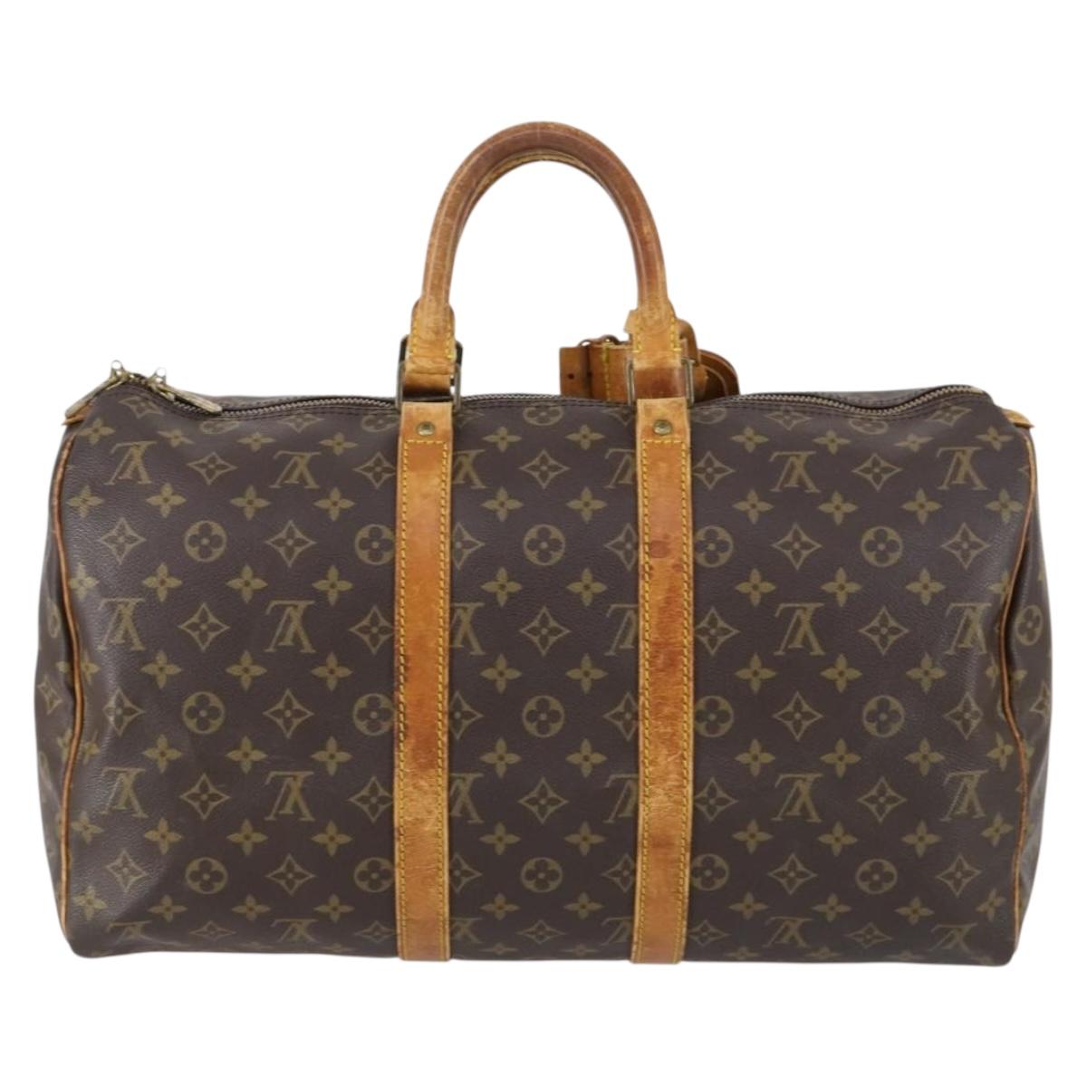 LOUIS VUITTON Monogram Keepall 45 Boston Bag M41428 LV Auth yk19560