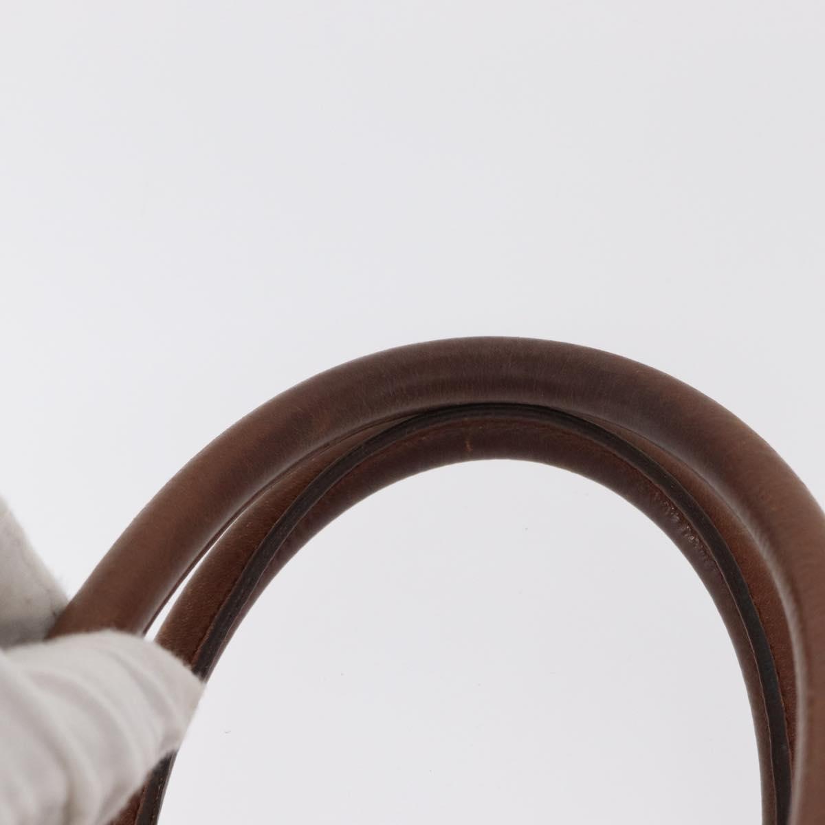 GUCCI GG Canvas Guccissima Hand Bag Leather Brown Gold 181509 Auth yk19565