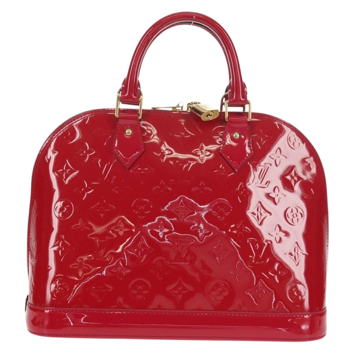 LOUIS VUITTON Monogram Vernis Alma PM Hand Bag Rose Andian M91770 Auth yk19570V