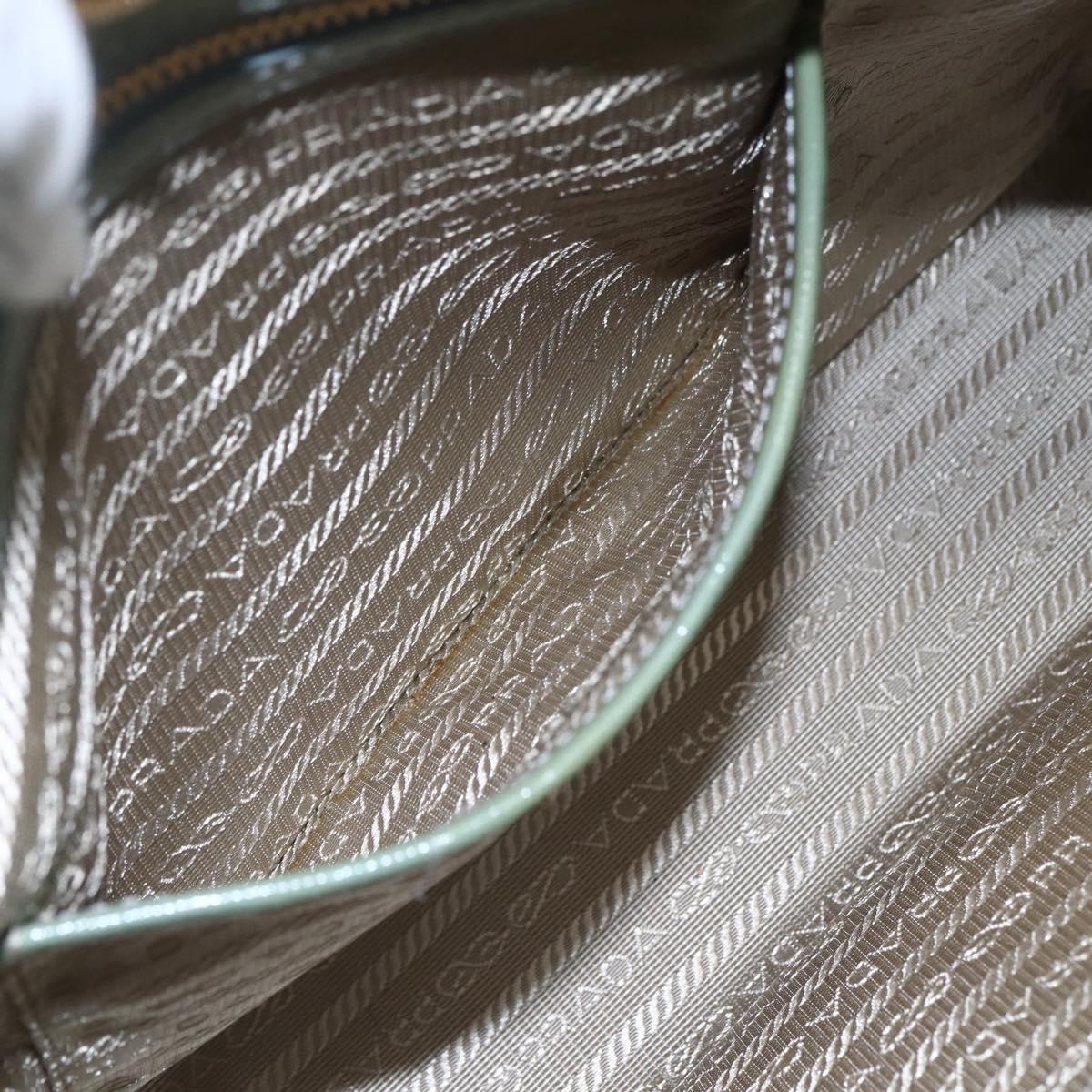 PRADA Hand Bag Safiano leather 2way Blue Gold Auth yk19579