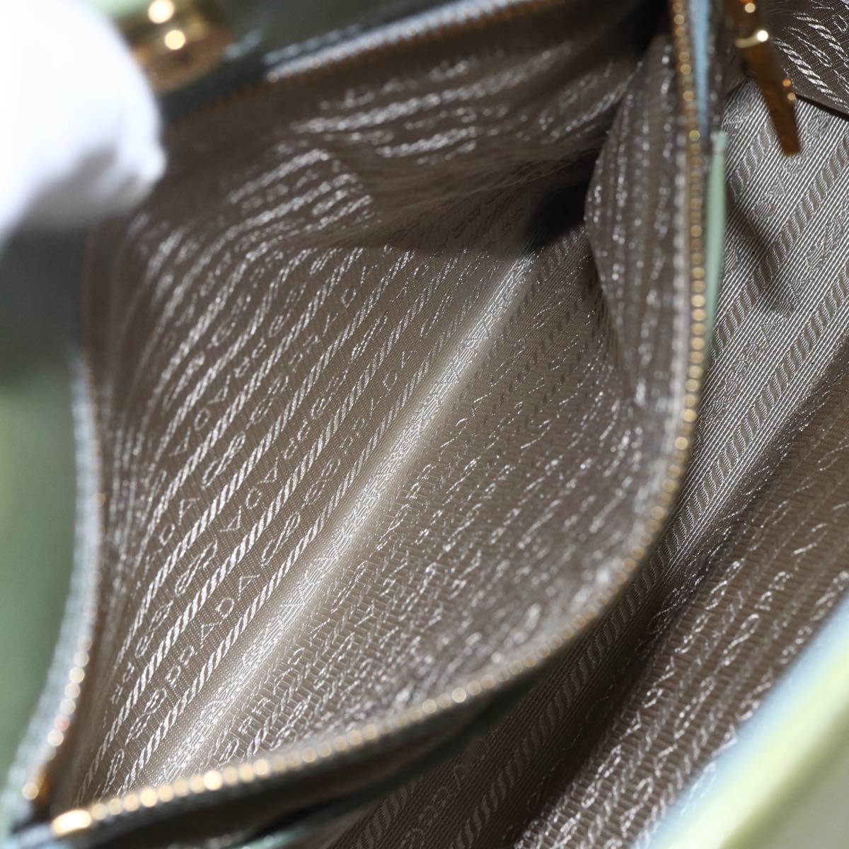 PRADA Hand Bag Safiano leather 2way Blue Gold Auth yk19579