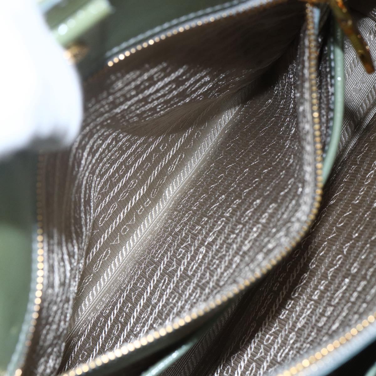 PRADA Hand Bag Safiano leather 2way Blue Gold Auth yk19579