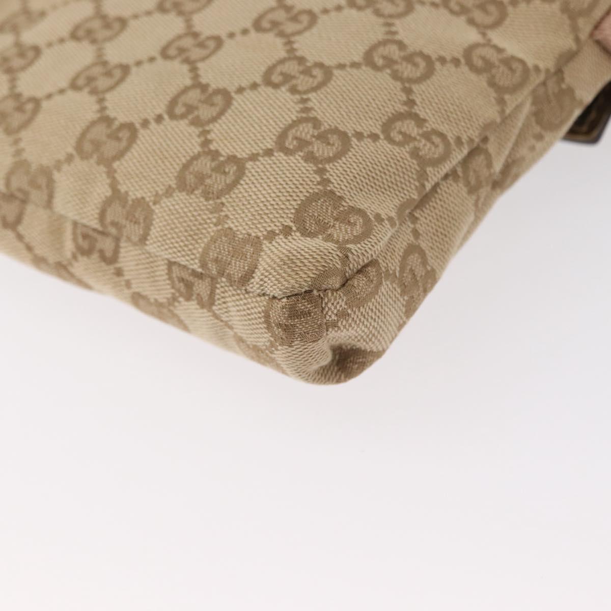 GUCCI GG Canvas Waist bag Beige Gold 28566 Auth yk19581
