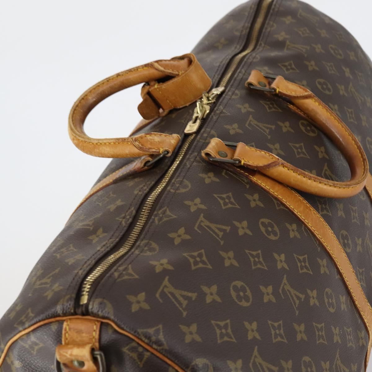 LOUIS VUITTON Monogram Keepall Bandouliere 55 Boston Bag M41414 LV Auth yk19591