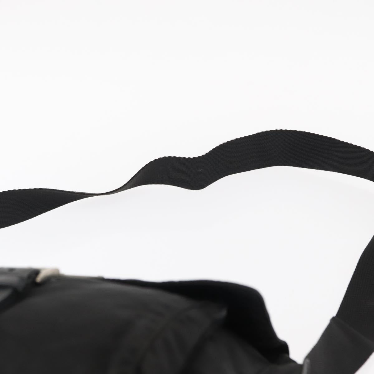 PRADA Shoulder Bag Nylon Black Silver Auth yk19596