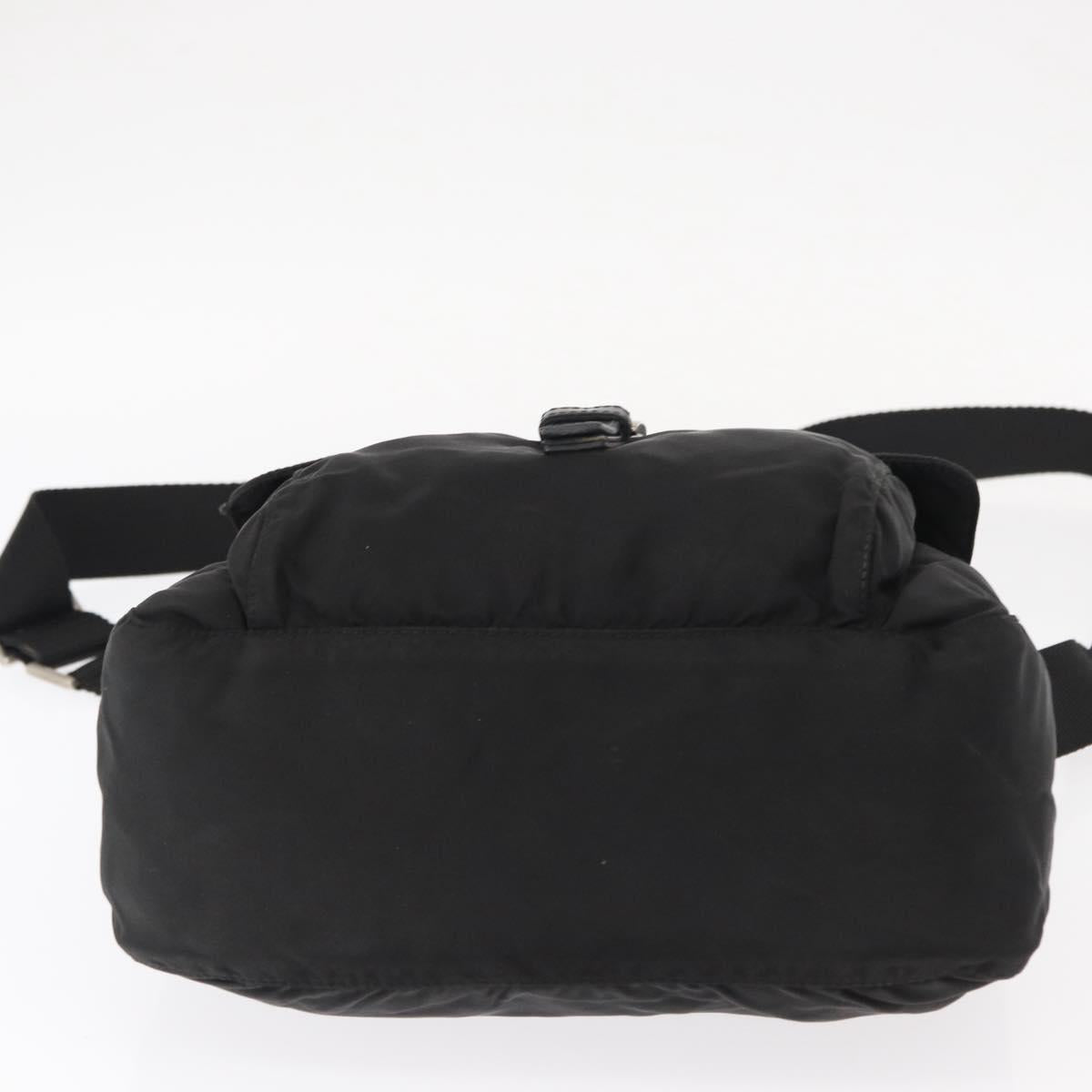 PRADA Shoulder Bag Nylon Black Silver Auth yk19596