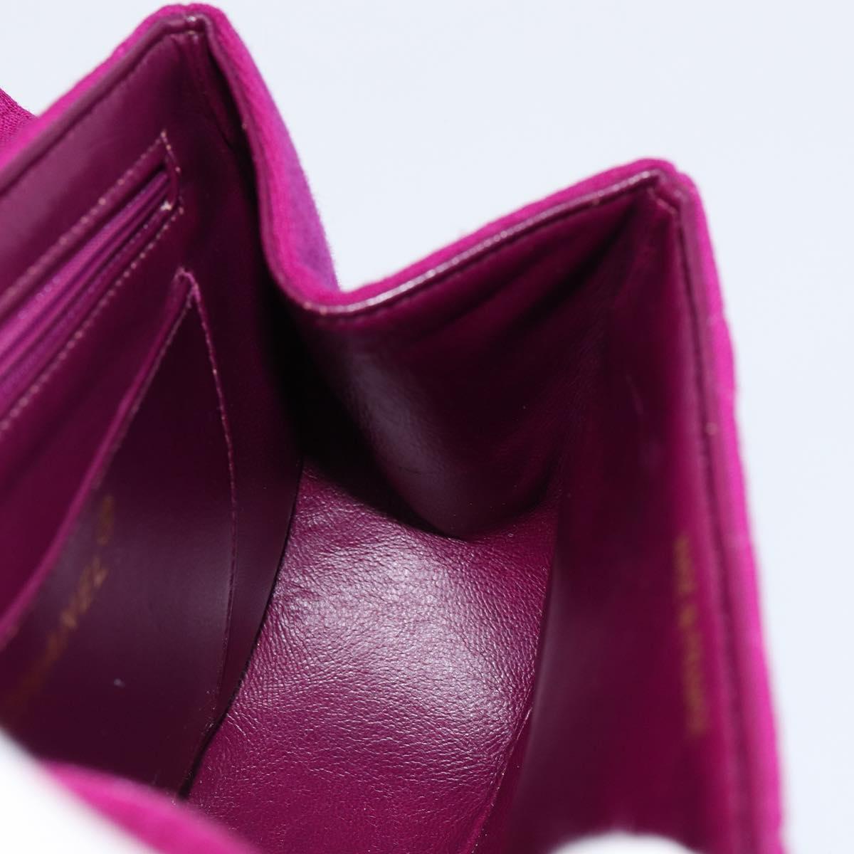 CHANEL 2.55 Matelasse Hand Bag Cotton Purple Gold CC Auth yk19598