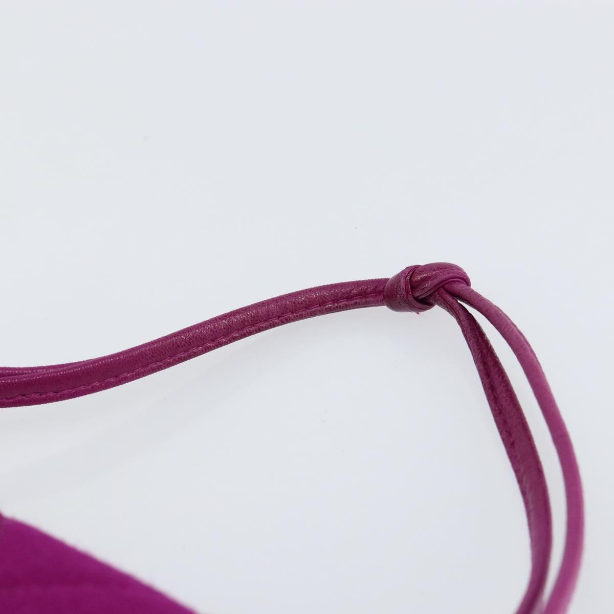 CHANEL 2.55 Matelasse Hand Bag Cotton Purple Gold CC Auth yk19598