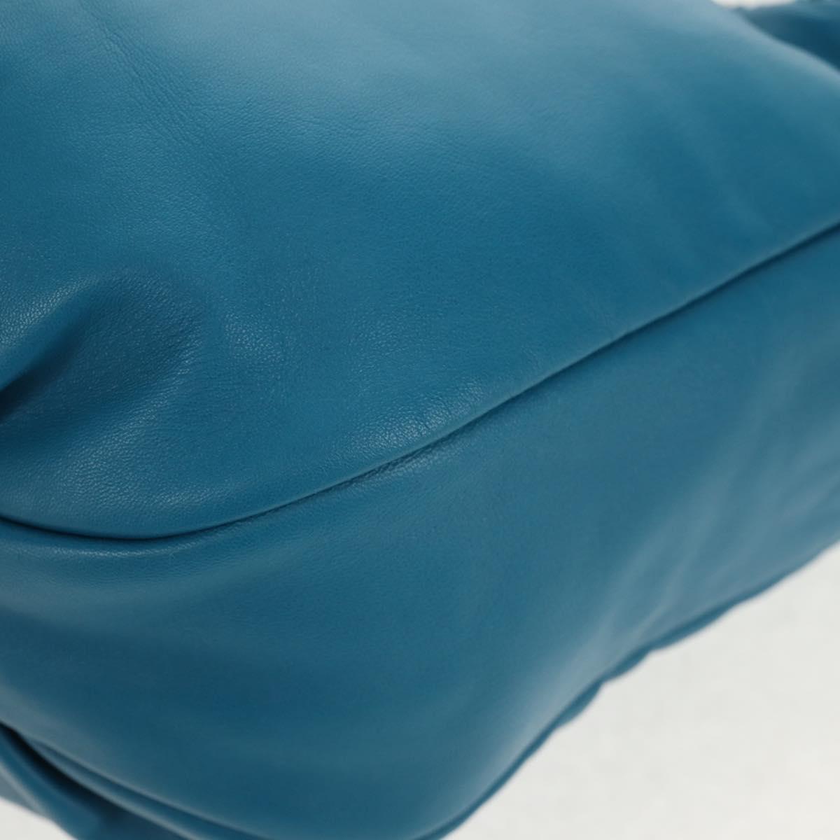 LOEWE Anagram Shoulder Bag Leather Blue Auth yk19601V