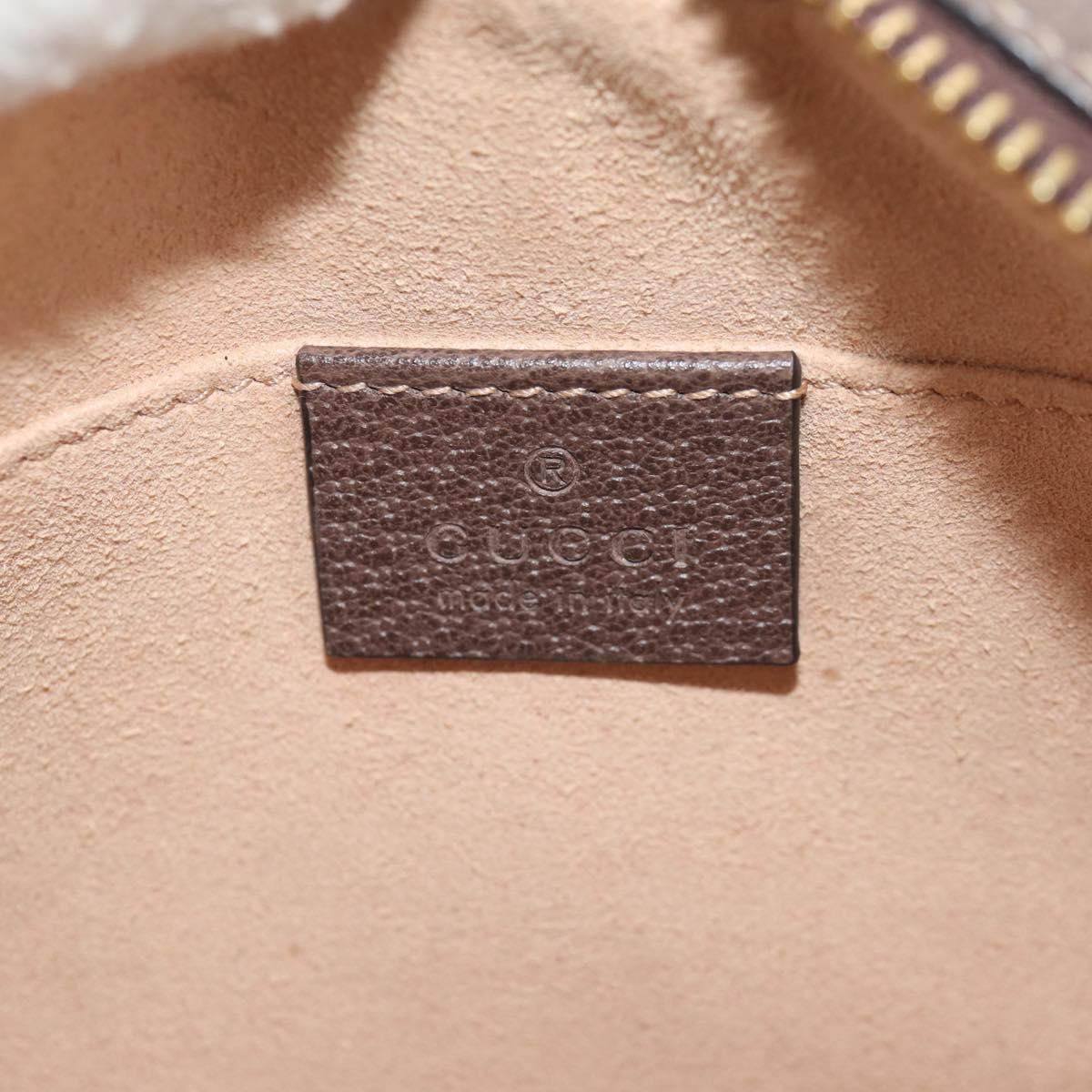 GUCCI Ophidia GG Supreme Web Sherry Line Bag PVC Beige 517350 Auth yk19604M