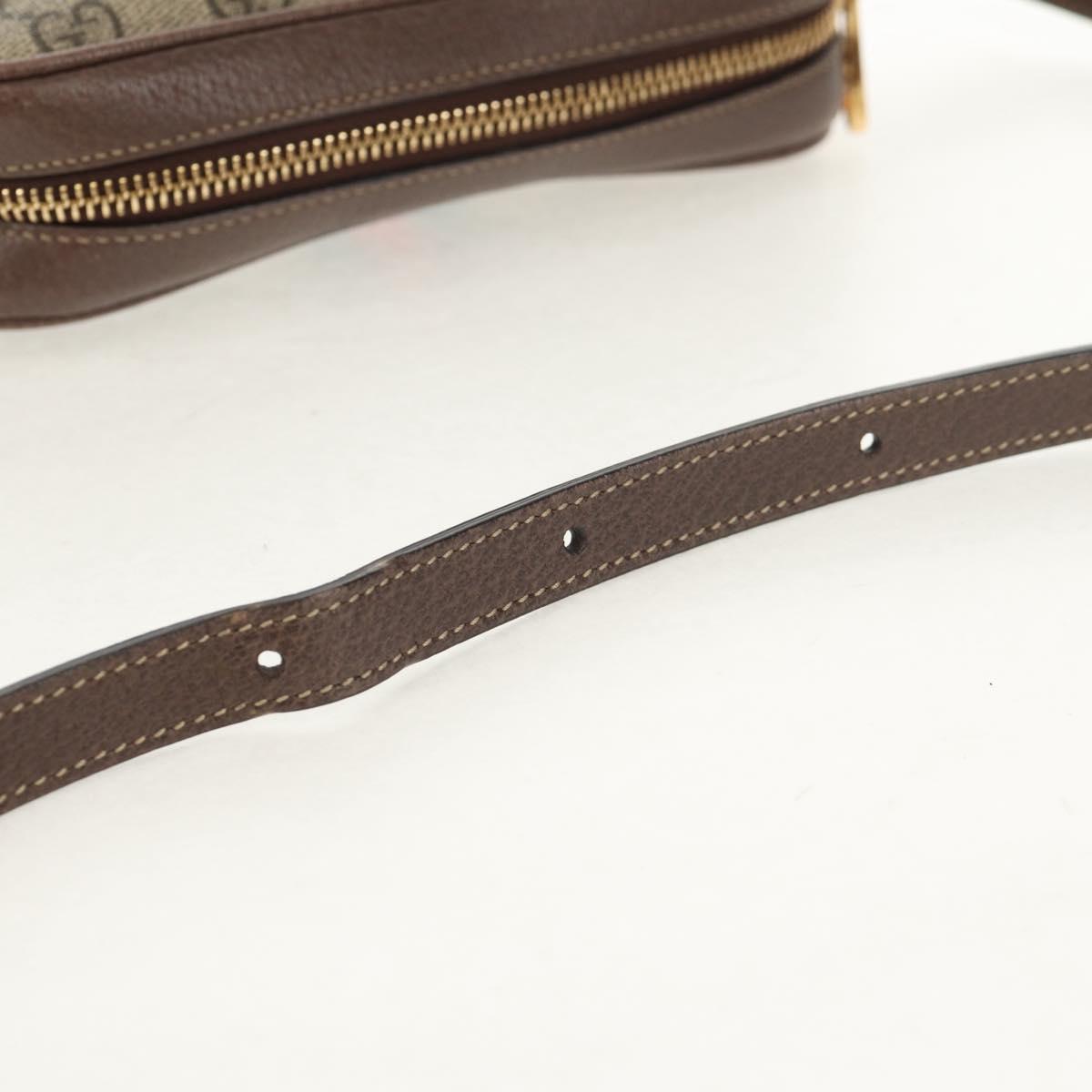 GUCCI Ophidia GG Supreme Web Sherry Line Bag PVC Beige 517350 Auth yk19604M