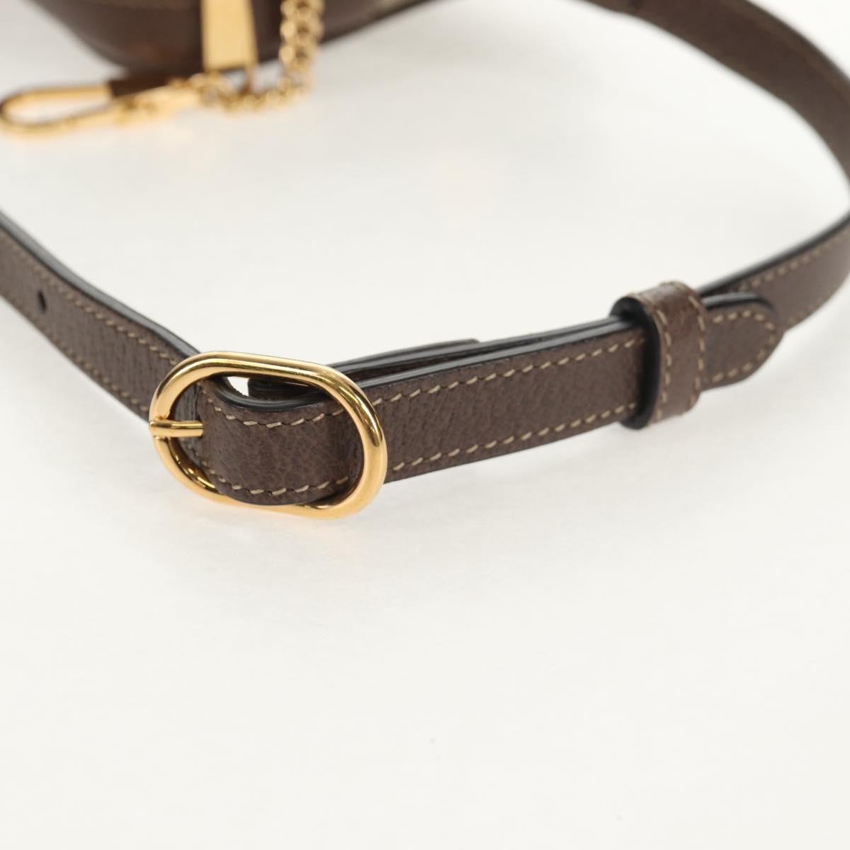 GUCCI Ophidia GG Supreme Web Sherry Line Bag PVC Beige 517350 Auth yk19604M