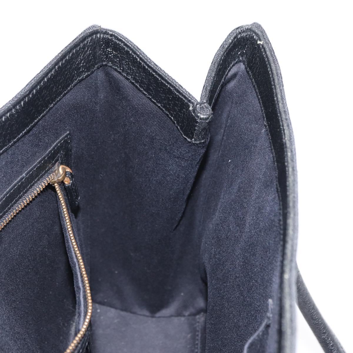 GUCCI GG Canvas Hand Bag Black 123439 Auth yk19605