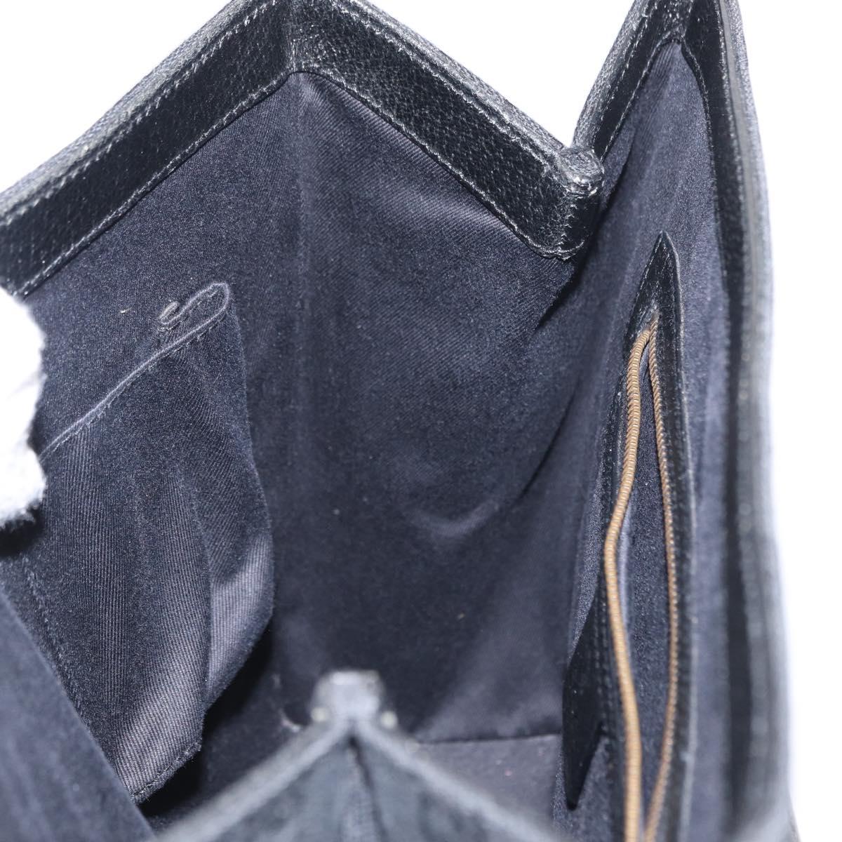 GUCCI GG Canvas Hand Bag Black 123439 Auth yk19605