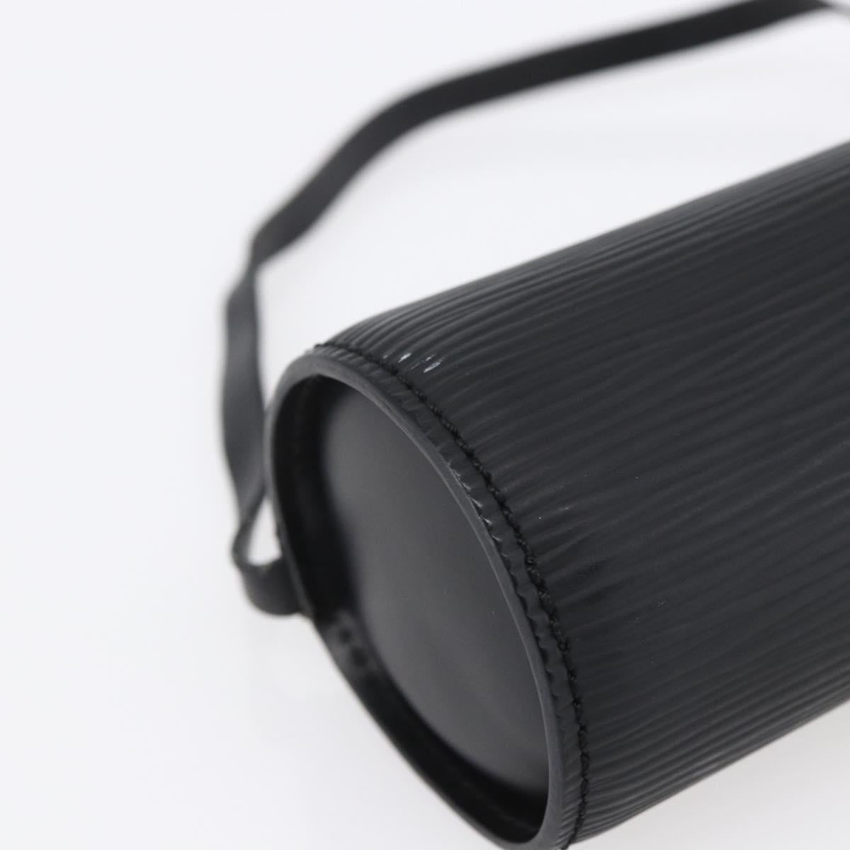 LOUIS VUITTON Epi Soufflot Pouch Black LV Auth yk19611