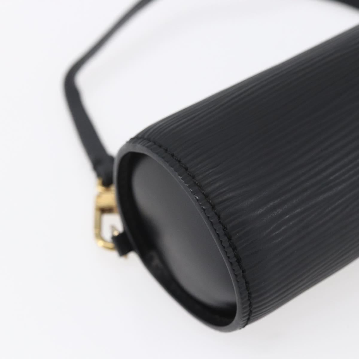 LOUIS VUITTON Epi Soufflot Pouch Black LV Auth yk19611