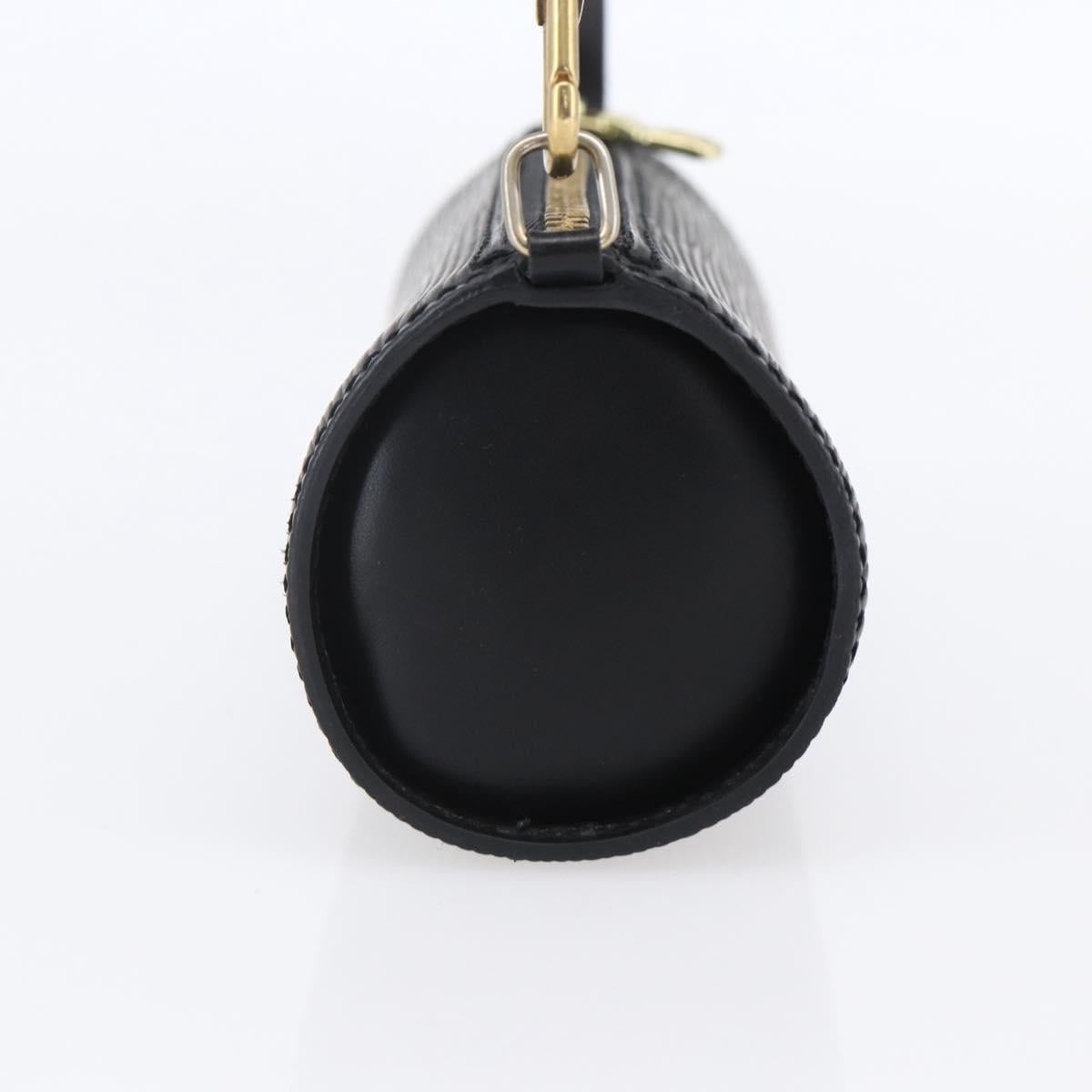 LOUIS VUITTON Epi Soufflot Pouch Black LV Auth yk19611