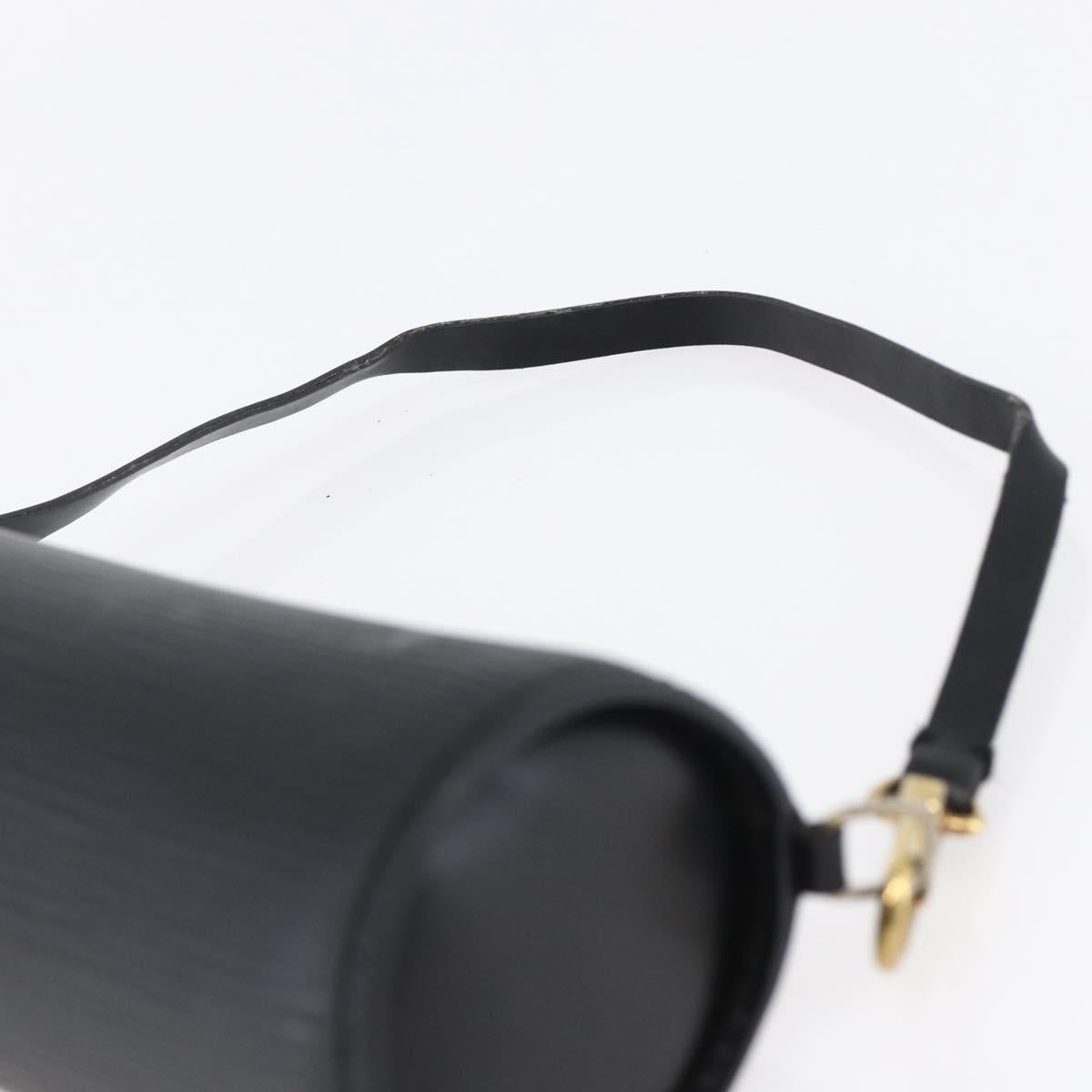 LOUIS VUITTON Epi Soufflot Pouch Black LV Auth yk19611