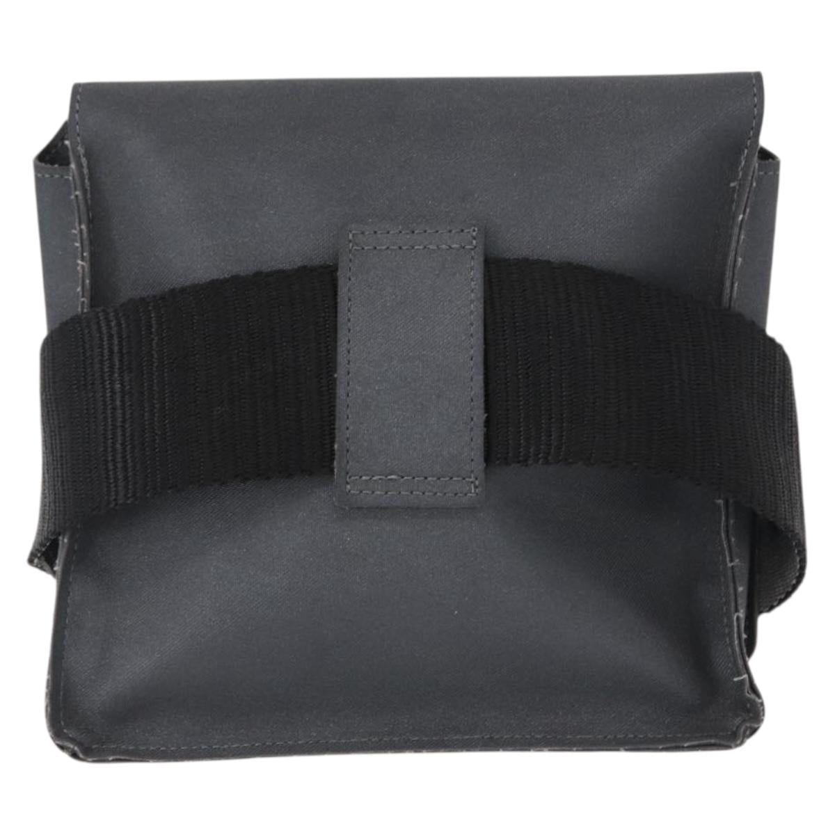 CHANEL Sports Line Waist bag Nylon Gray Silver CC Auth yk19613