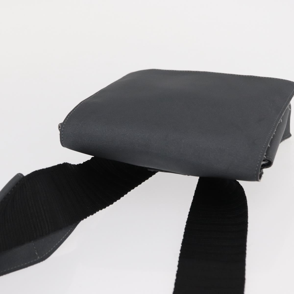 CHANEL Sports Line Waist bag Nylon Gray Silver CC Auth yk19613