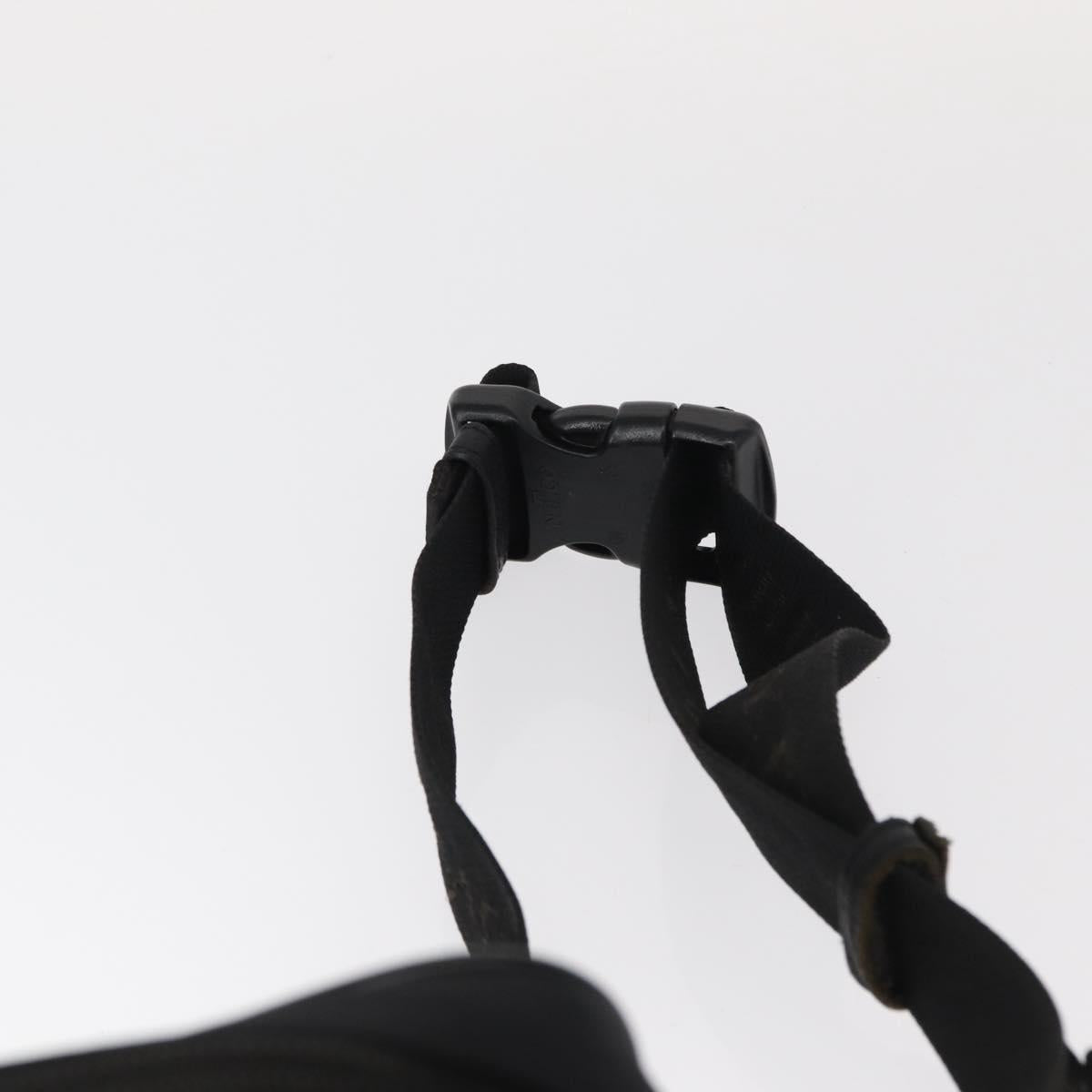 BURBERRY Nova Check Black label Waist bag Nylon Black Silver Auth yk19615