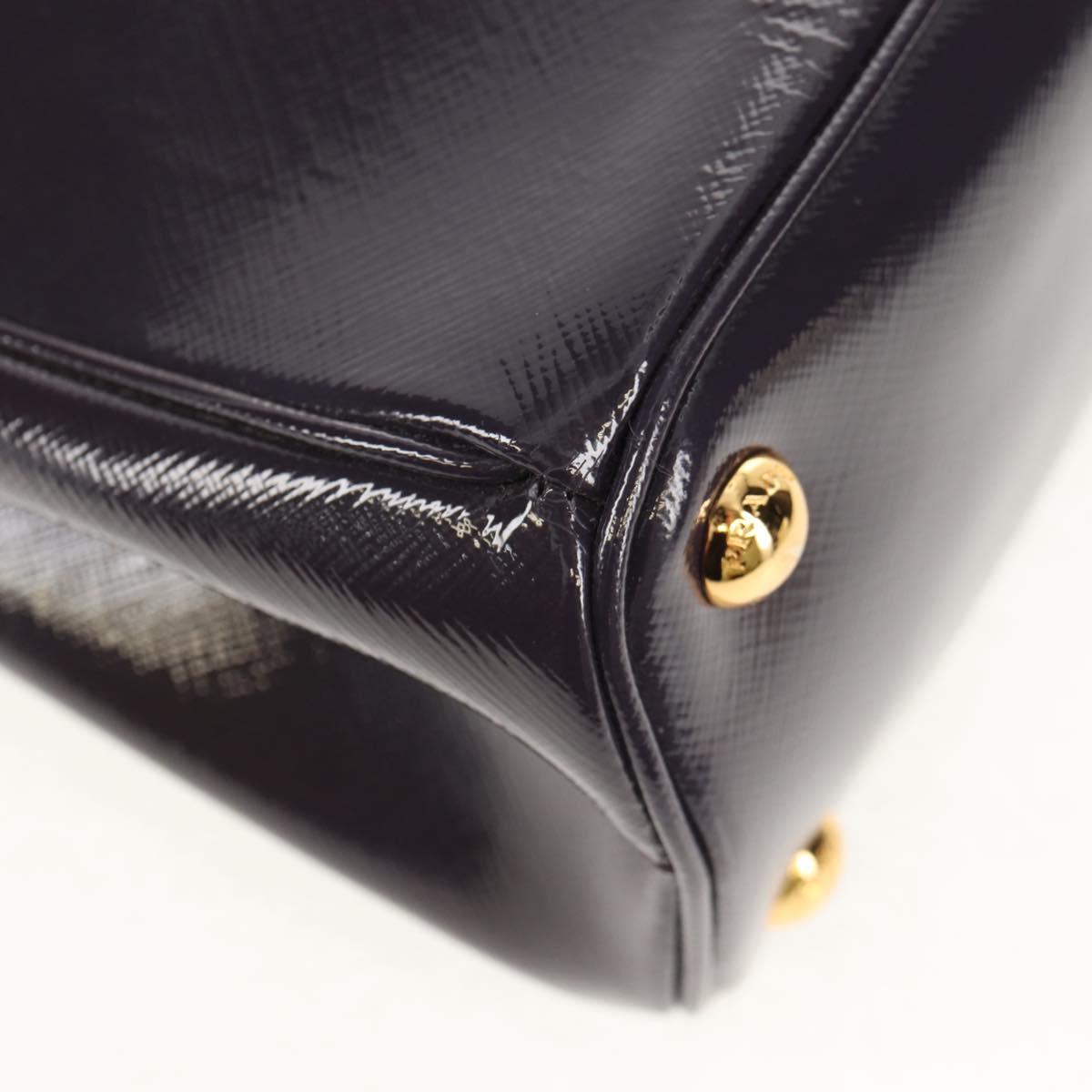 PRADA Galleria Hand Bag Safiano leather 2way Purple Gold BN2316 Auth yk19618V